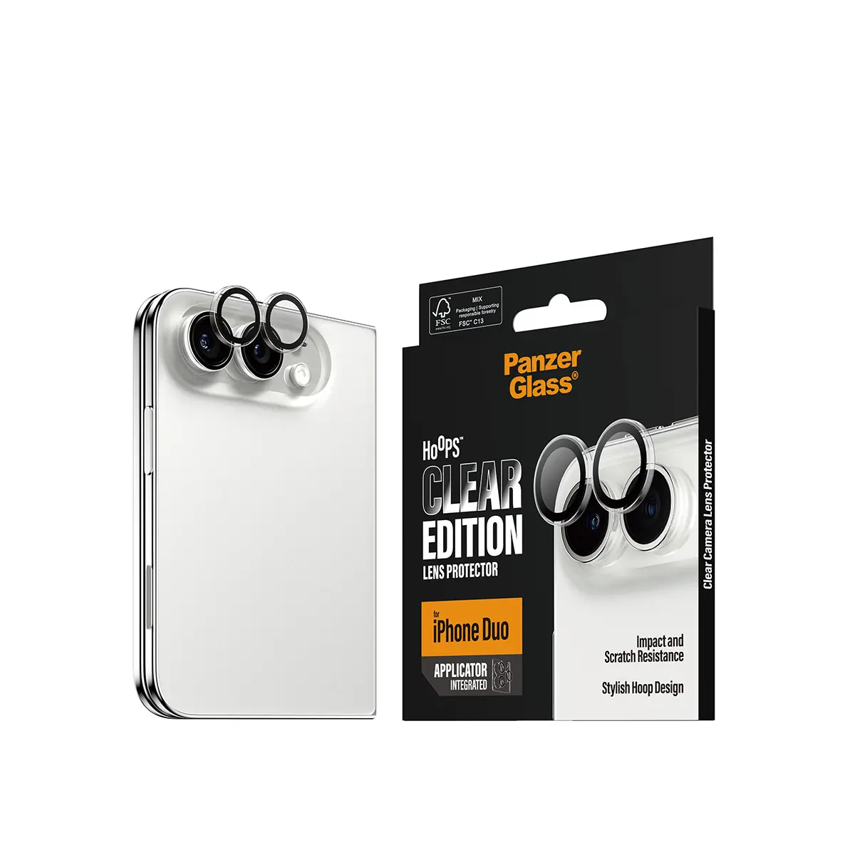 PanzerGlass Hoops kameras aizsargs Transparent iPhone Duo Photo 8