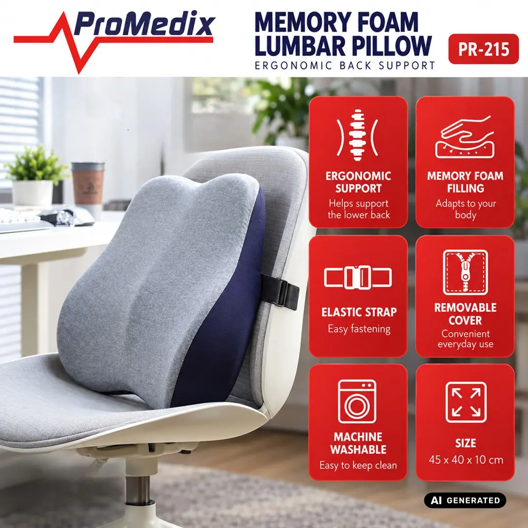 ProMedix PR-215 Memory Foam Lumbar Pillow Photo 16