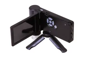 Levenhuk DTX 700 Mobi Digital Microscope with 1200x Maximum Magnification 5 MP Built-in Camera LED Illumination USB 2.0 and AV Interface Black Plastic