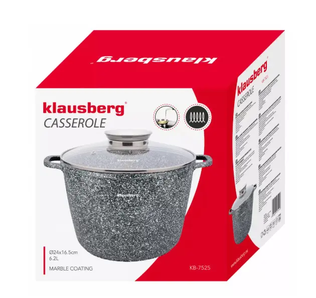 Алюминиевая кастрюля Klausberg KB 7525 6.2л Photo 4