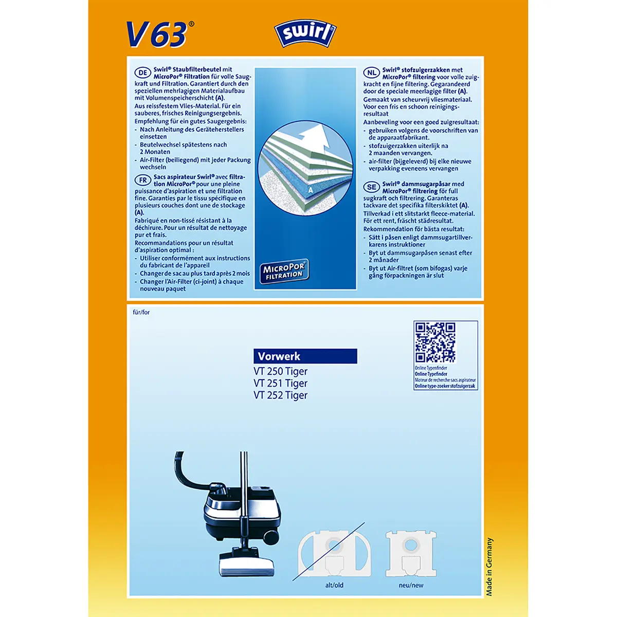 SWIRL V 63 MicroPor Dust Bag Photo 2