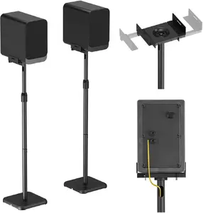 Universal Floor Speaker Stands Maclean MC-916 with Vertical and Horizontal Adjustment up to 5kg