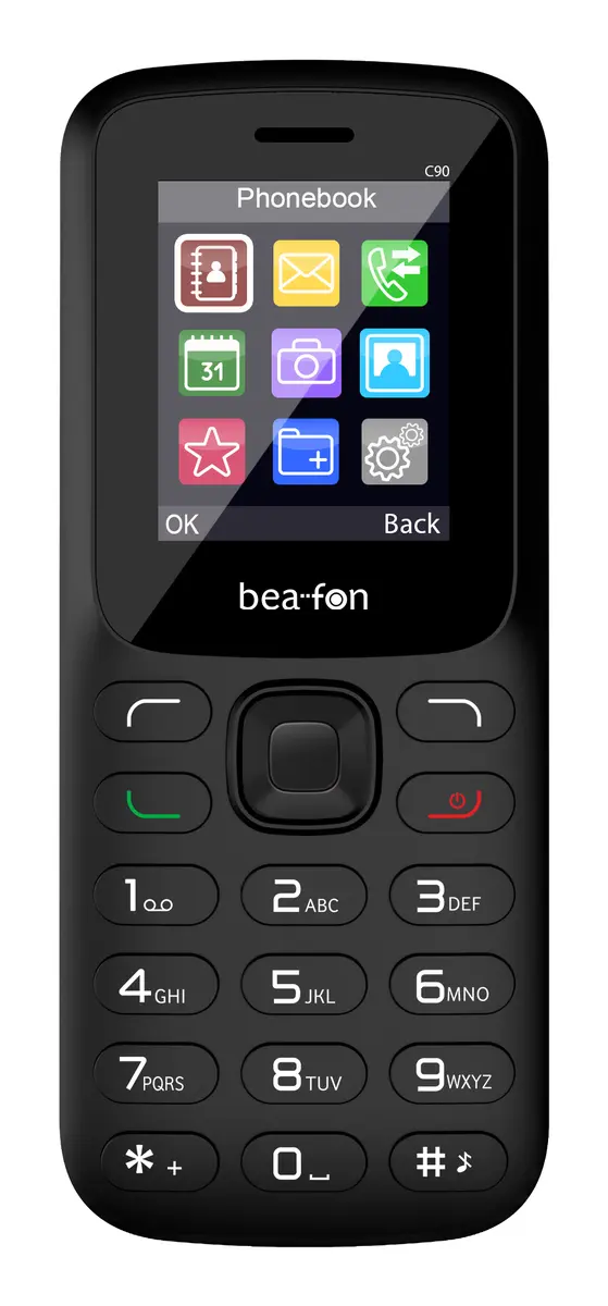 Beafon C90 LTE Telefons senioriem Melns