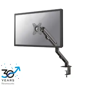 NewStar FPMA-D650BLACK Desk Monitor Arm for 17-27 inch Screens with Coil Spring Clamp and Grommet Mounting Maximum Weight Capacity 7 kg VESA 100x100 Black