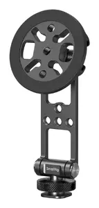 Puluz 5156 cold shoe mount support for smartphones made of aluminium, silicone, and stainless steel in black with a maximum weight capacity of 0.5 kg