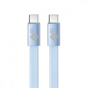 TB AKTBXKUCCFLAT1N USB-C uz USB-C Kabelis 1m Plakana Gaiši Zila