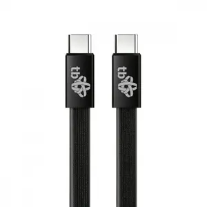 TB USB-C uz USB-C Kabeļi AKTBXKUCCFLAT1B plakans 1 metrs melns