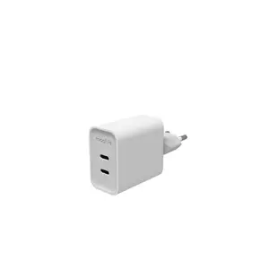 Universāls iekštelpu maiņstrāvas ātrais lādētājs iFrogz mophie Speedport 45 ar 2 USB Type-C pieslēgvietām Balts