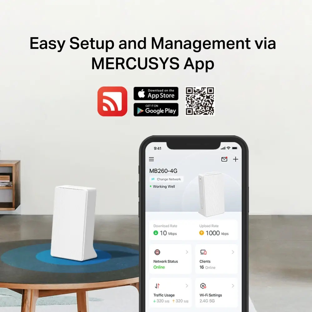 Маршрутизатор Mercusys MB260-4G 4G+ Cat6 AX1500 Photo 7