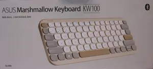 SALE OUT. Asus KW100 KEYBOARD/BG/UI/80 | SALE OUT. | Asus Marshmallow KW100 | Keyboard | Wireless | US International | Oat Milk | DEMO