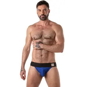 LOCKER GEAR Мужской спортивный бандаж Wide Waistband Jockstrap Синий Размер S С широким эластичным поясом и анатомическим карманом