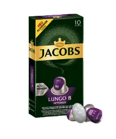 Jacobs Lungo 8 Intenso Coffee Capsule for Nespresso System, Arabica and Robusta Blend