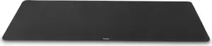 Hama Business Black Mouse Pad with Monochromatic Rubber and Polyester Surface, Stitched Edges and Non-Slip Base