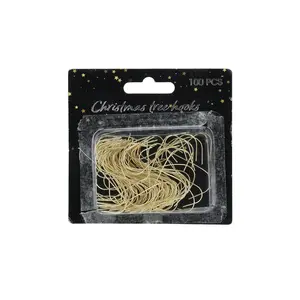 Hooks 3.6 cm gold color 100 pieces