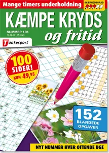 STABILUS KÆMPE KRYDS & Fritid Keesing Tankesport Puzzle and Leisure Magazine