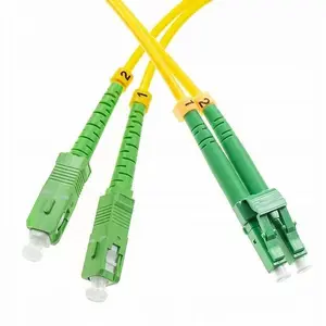 RBLINE Single-Mode Fiber Optic Patch Cord SC/APC to LC/APC Duplex 9/125 G652D 2 m