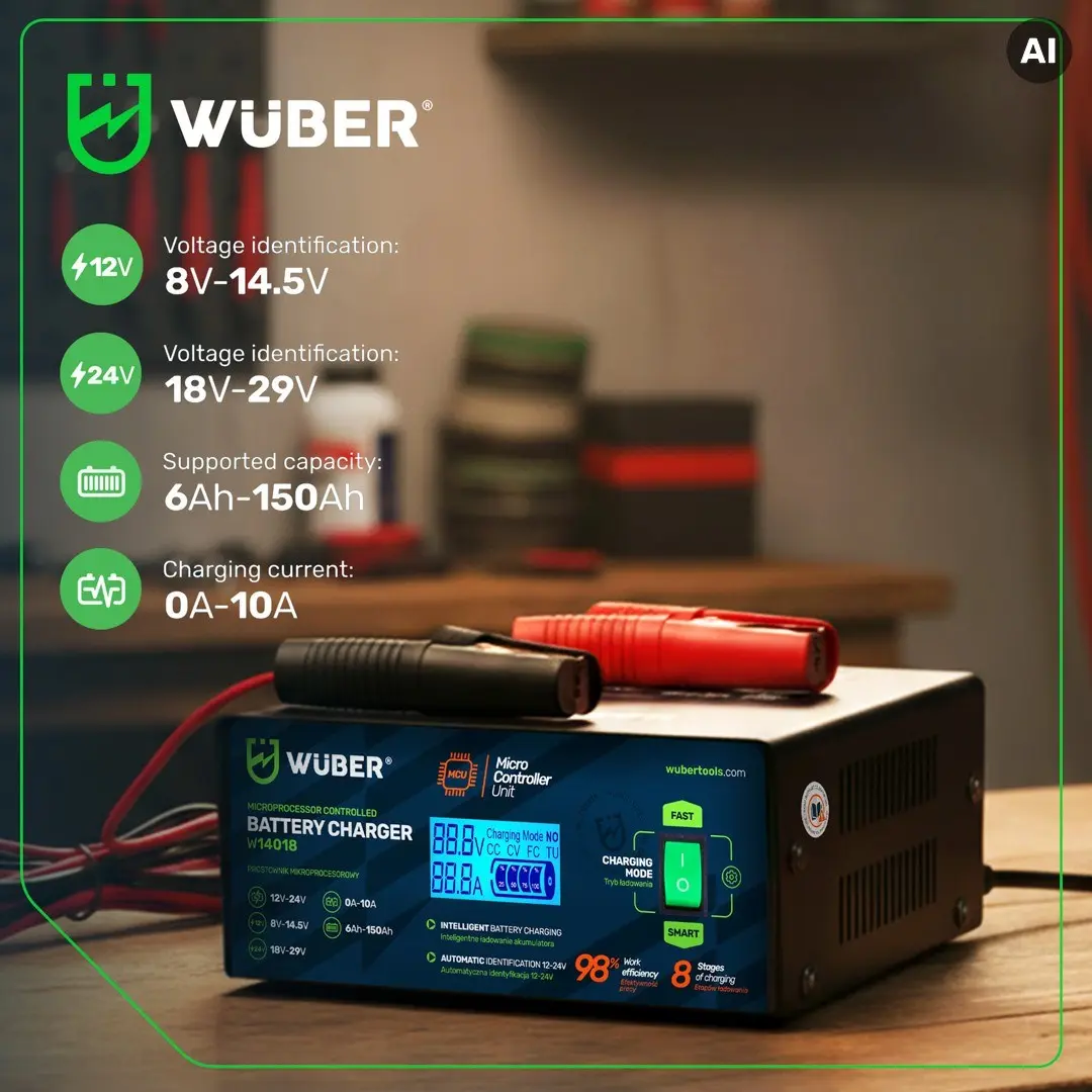 WUBER W14018 akumulatoru lādētājs Photo 10