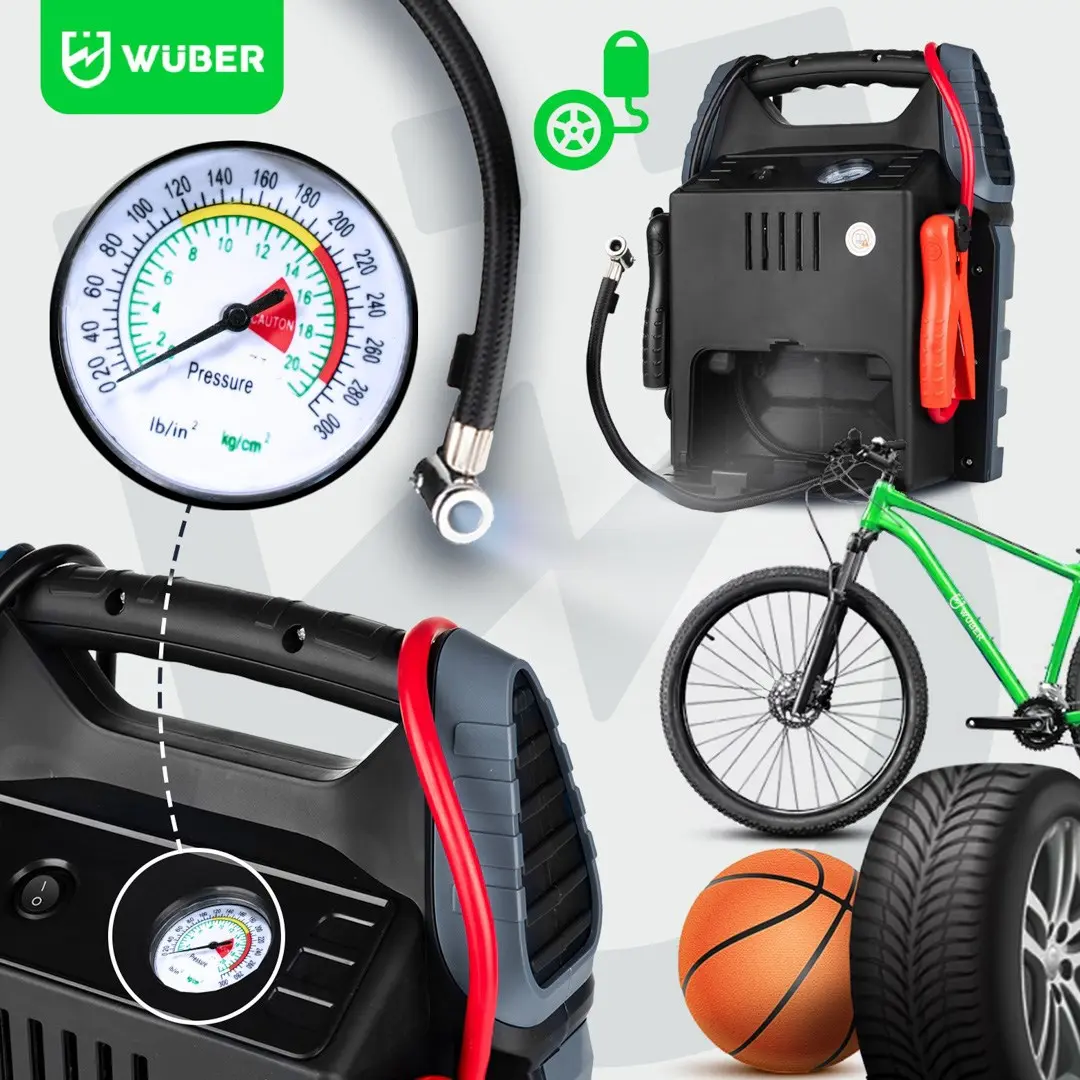 Wuber W14270 5-in-1 Boostera Gaisa Kompresors ar Palaidēju Photo 6