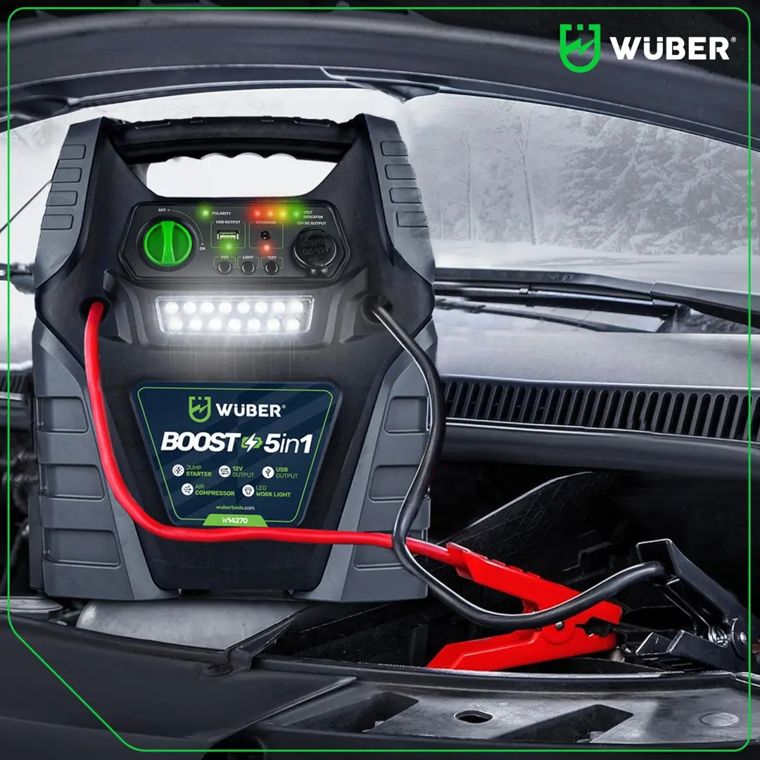 Wuber W14270 5-in-1 Boostera Gaisa Kompresors ar Palaidēju Photo 13