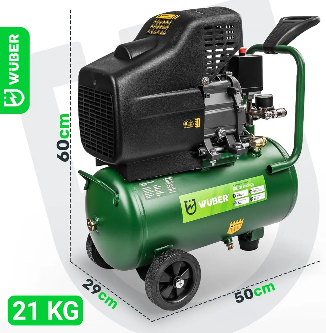 WUBER W54001 24L Eļļas Kompresors Photo 5