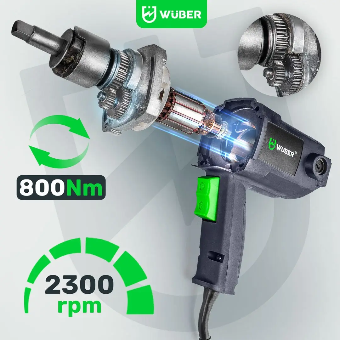WUBER W33250 Electric Impact Wrench 800 Nm Photo 15