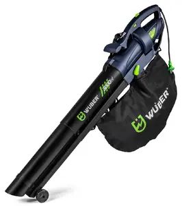Electric Leaf Blower WUBER W43420 3000W with 10:1 Shredder Function and Vacuum Capability