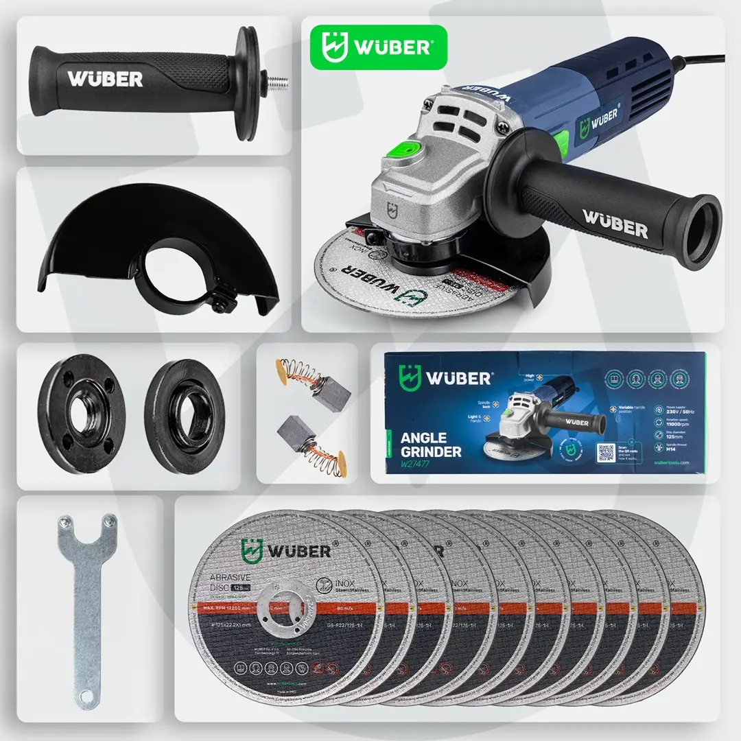 WUBER W27477 Leņķa slīpmašīna 850W 125mm Photo 8