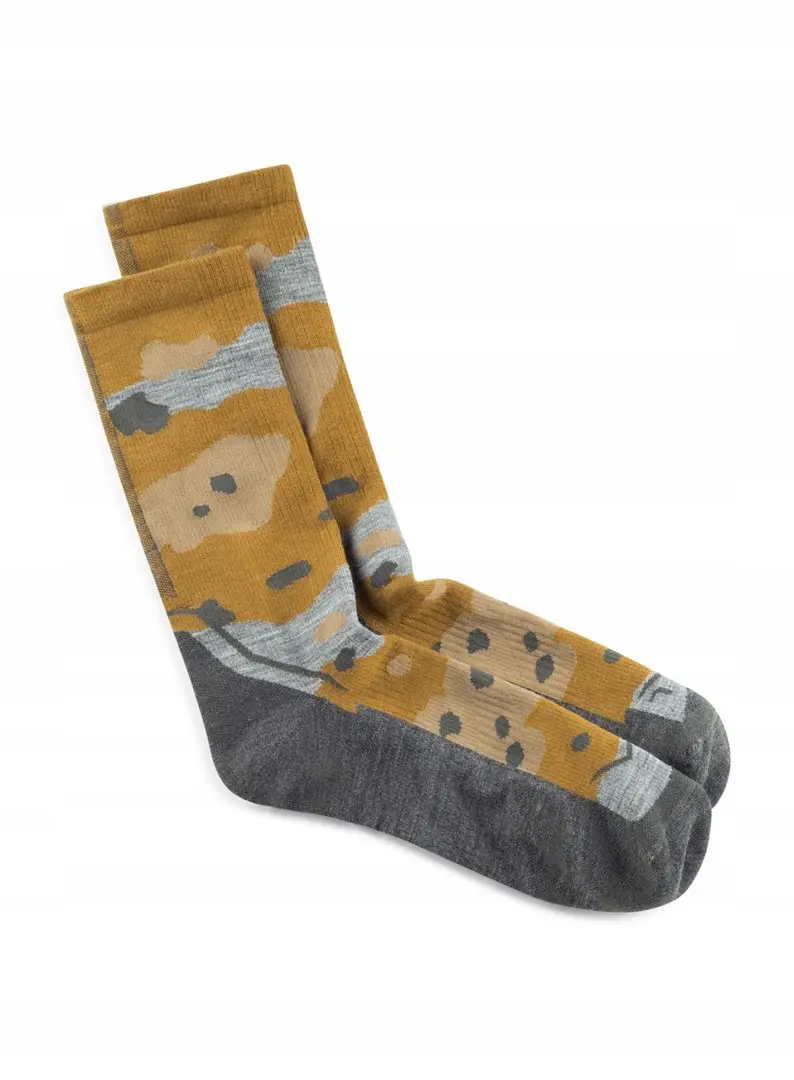Buff Merino Lightweight Crew Sock LWC2 Umber Khaki L Photo 2