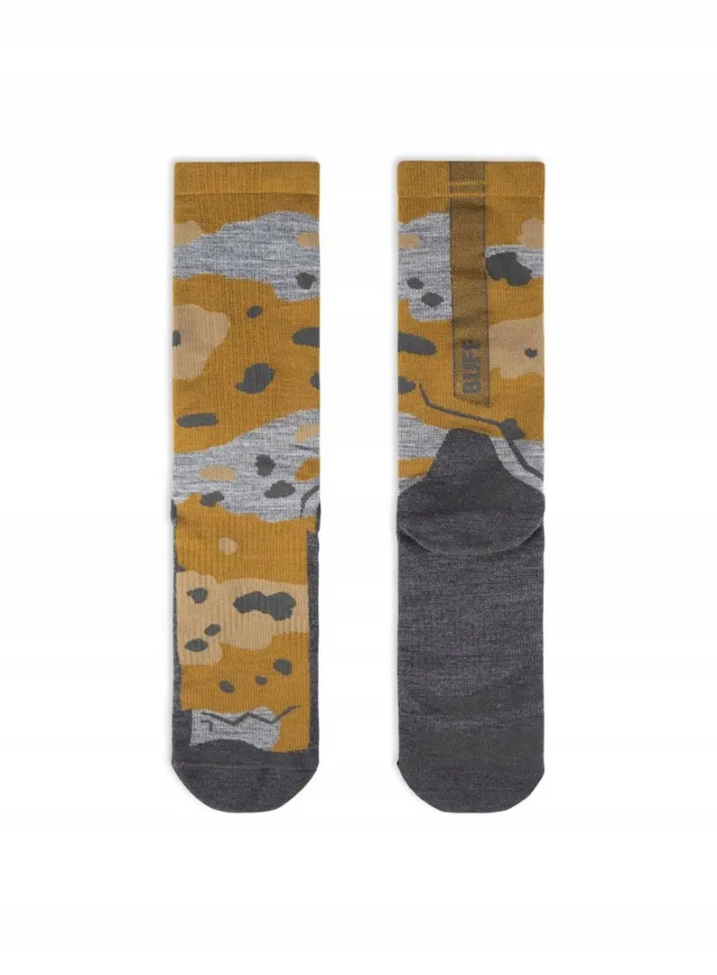 Buff Merino Lightweight Crew Sock LWC2 Umber Khaki L Photo 3