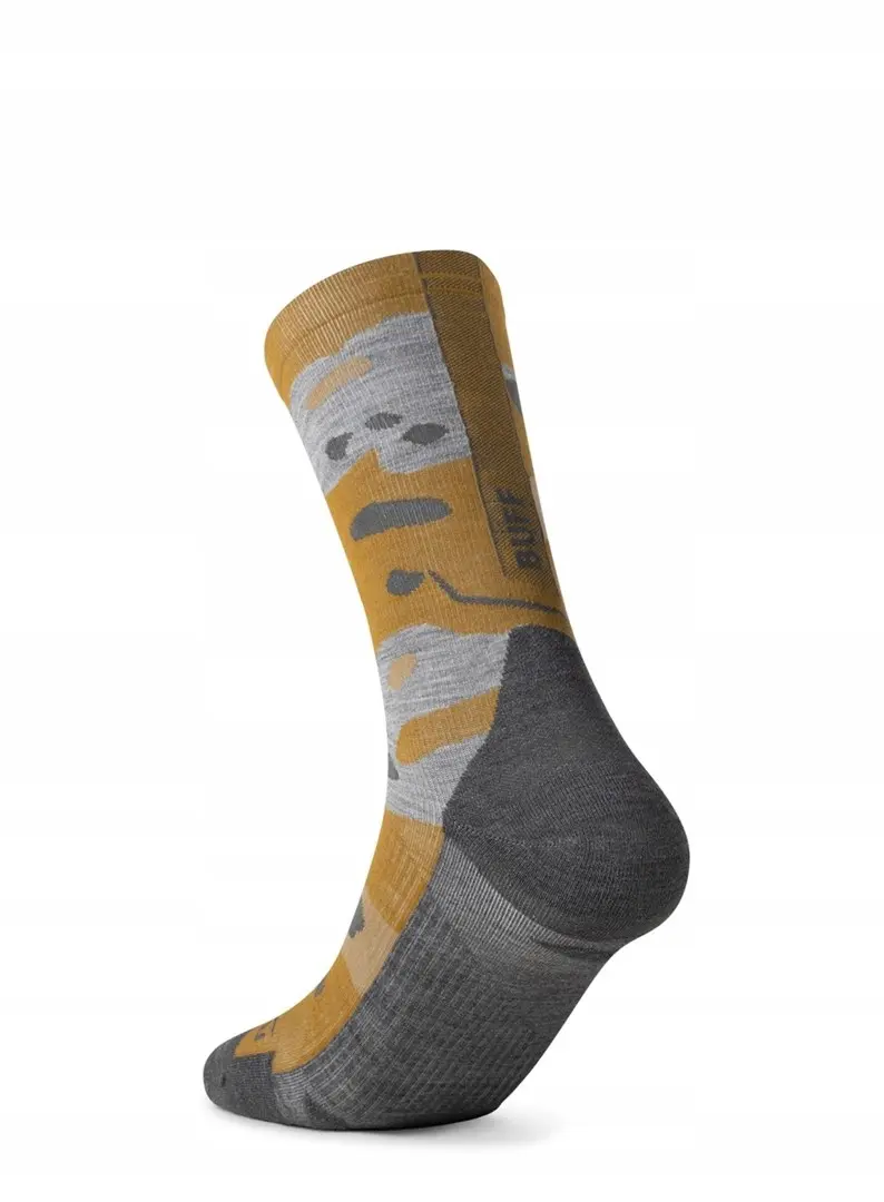 Buff Merino Lightweight Crew Sock LWC2 Umber Khaki L Photo 4