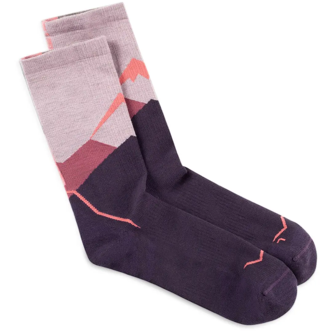Buff Merino Lightweight Crew Sock LWC1 Pink L Photo 2