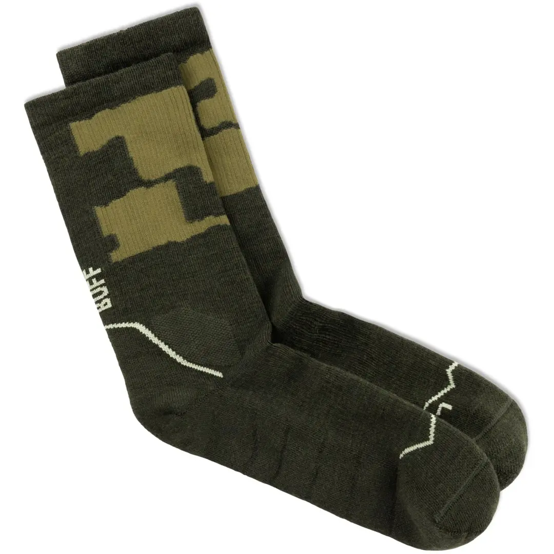 Носки Buff MERINO MW CREW SOCKS MWC2 BEETLE GREEN L Photo 3