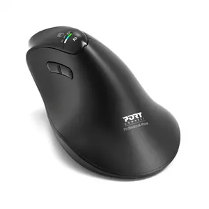 Port Designs 910204 vertikālā bezvadu optiskā pele labajai rokai Bluetooth un RF 4800 DPI 5 pogas
