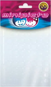 Minipicto Keyboard Stickers Russian Transparent White