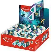 Maped Dragon Piramīda Plastmasas dzēšgumija Balta Bez ftalātiem un PVC Trīsstūrveida šķērsgriezums Displejs 24 gab.