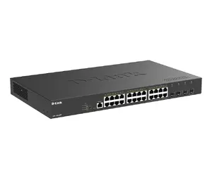 Pārvaldāms L2+ Gigabit Ethernet komutators D-Link DGS-1250-28XP ar 24 pieslēgvietām, PoE, 4 SFP+ slotiem un 128 Gbit/s komutācijas jaudu