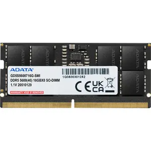 ADATA DDR5 - 16GB - 5600 - CL - 46, Single (1x 16 GB), RAM black, GD5S5600716G-SMI, Gold