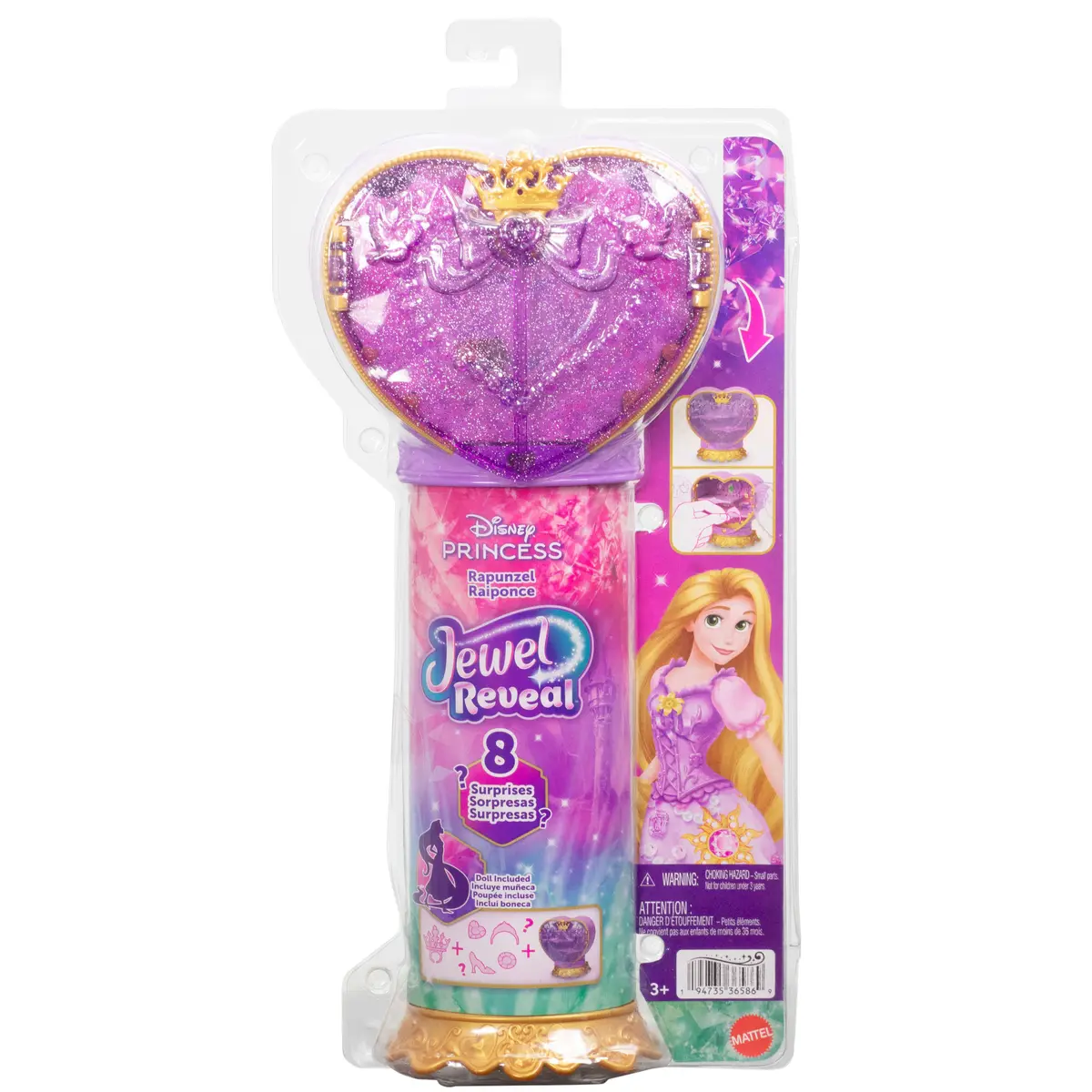 DISNEY Princess Jewel Reveal Rapunzel Fashion Doll Photo 13