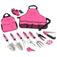 Sixtol Garden Pink 12-Piece Gardening Tool Set SX3029