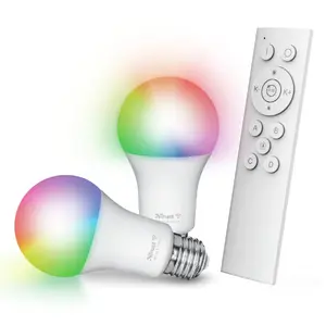 TRUST 71400 WiFi spuldžu sākuma komplekts ar 2 viedajām RGB spuldzēm un tālvadības pulti