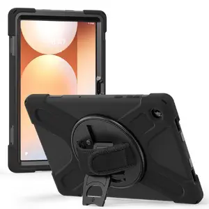 Tech Air TAXSGA044H Rugged Cover for Samsung Tab A11+ with Military Grade Drop Protection and Hand Strap
