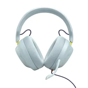Проводная игровая гарнитура JBL Quantum 120 голубого цвета бинауральная с микрофоном