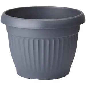 FORM_PLASTIC Dona Black Plastic Flower Pot 23 cm