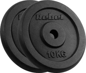 Rebel Active RBA-2129 Cast Iron Weight Plates Set 2 x 10 kg