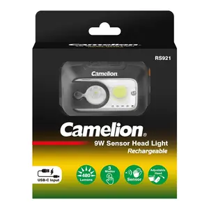 Camelion Galvas lukturis ar sensoru, 9W, 280-480lm
