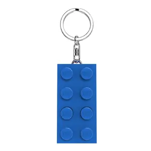 LEGO 2x4 Brick Blue Keychain Light with LED