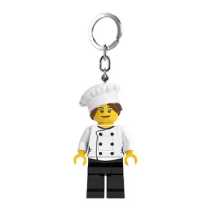 LEGO Gourmet Chef Minifigure Keychain Light with Multicolour LED Figure Design