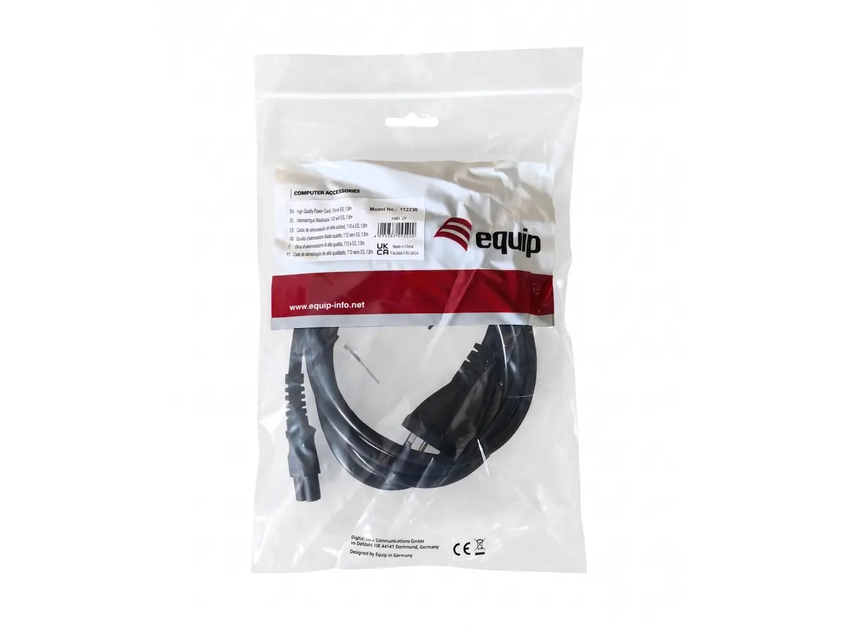 Equip Power Cord T12 to C5 1.8m Photo 6