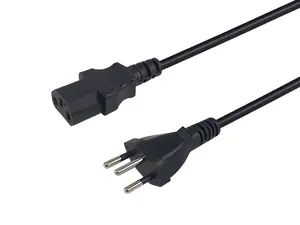EQUIP Power Cord T12 to C13 1.8m H05VV-F Cable 250V 10A