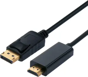 Secomp STANDARD DisplayPort Cable DP to UHDTV Male to Male Black 2 m